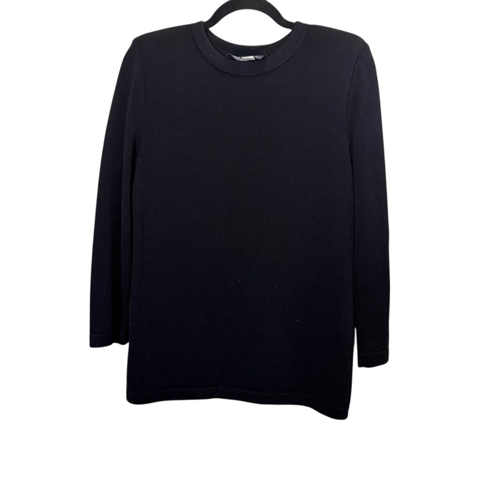 St. John Women’s Timeless Black Crewneck Knit Sweater sz 6